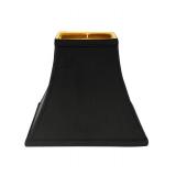 Cloth & Wire Slant Square Bell Hardback Lampshade, Bulb Clip, Black