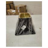 Cloth & Wire Slant Square Bell Hardback Lampshade, Bulb Clip, Black