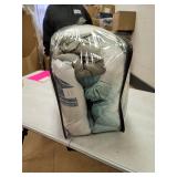 King- Madison Park Essentials Barret Aqua Complete Comforter and Cotton Sheet Set- Retail:$106.17