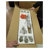 Farmhouse Distressed Handmade Wood Chandeliers French Country 6-lights Kitchen Island Lighting Fixture - 29.5 * 29.5 * 24.4- Retail:$281.49