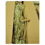 7-foot Champagne Gold Tinsel Tree