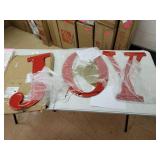 Glitzhome 36"H Metal JOY Yard Stake or Wall Decor or Standing Decor