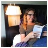 Evelots Headboard Lamp, Over The Bed Reading Light with Shade