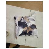 Black and Gold Petals Indoor Pillow 12x12