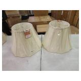 Royal Designs Flare Bottom Outside Corner Scalloped Basic Lamp Shade, Eggshell, 9" x 16" x 12"- Retail:$164.99