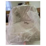 Barrelback Grey Linen and Espresso Metal Counter Stools (Set of 2)- Retail:$316.99