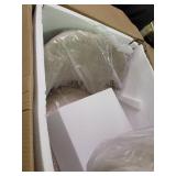 Barrelback Grey Linen and Espresso Metal Counter Stools (Set of 2)- Retail:$316.99