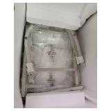 Barrelback Grey Linen and Espresso Metal Counter Stools (Set of 2)- Retail:$316.99