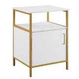OSP Home Furnishings Modern Life-White-Utility Table-Printer Stand with Storage