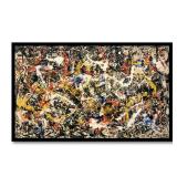 Canvas Art with Wood Frame - Black- Retail:$183.99