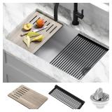 KRAUS Bellucci Workstation Undermount Granite Composite Kitchen Sink- Retail:$399.95