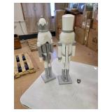 24 inch White and Silver Nutcracker, Set of 2- Retail:$134.99