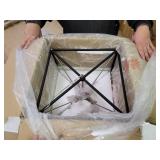 Sadler 6-light Industrial Square Frame Sputnik Pendant - Silver and Black- Retail:$221.26