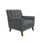 Candace Mid Century Modern Fabric Arm Chair by Christopher Knight Home-