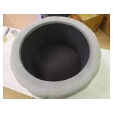 Adeco Round Velvet Storage Ottoman, Button Tufted Footrest Stool- Retail:$187.99