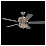 Catalina Chrome 5-blade 52-inch Crystal Ceiling Fan- Retail:$364.49