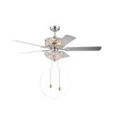 Catalina Chrome 5-blade 52-inch Crystal Ceiling Fan- Retail:$364.49