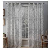 ATI Home Oakdale Textured Linen Sheer Curtain Panel Pair