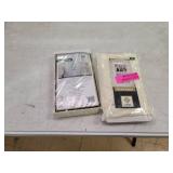 2-Ivory Knit Lace Bird Motif Window Treatments