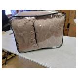 Madison Park Elicia Taupe 7 Piece Chenille Jacquard Comforter Set- Retail:$139.99