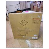 Contemporary Hillboro Round Metal Pedastal Base Dining Table White/Black - Buylateral