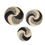 Black Wood Natural Wall Decor (Set of 3) - 20 x 5 x 20- Retail:$115.49