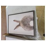 Kate and Laurel Sylvie Bunny Framed Canvas By Amy Peterson - Natural- Retail:$91.99