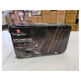 6-Piece Knife Set w/ Magnetic Hanger, Emerald Collection- Retail:$79.98