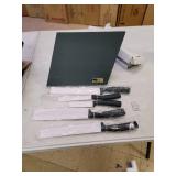 6-Piece Knife Set w/ Magnetic Hanger, Emerald Collection- Retail:$79.98