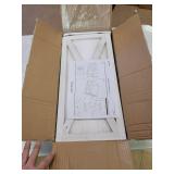 22"L - Washed White- Glitzhome Handcrafted Wooden Christmas Tree Collar