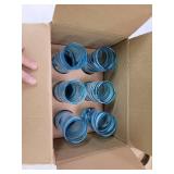 NOVICA Handmade Blown Glass Highball Glasses Whirling Aquamarine (Mexico) - 6*2.8