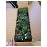 Wintry Faux Pine Pre-lit 9-foot Garland with Cones and Red Berries