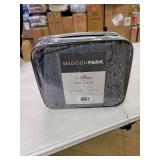 Full - Queen- Madison Park Norris Denim Blue Cotton Yarn Dye Duvet Cover Set- Retail:$107.98