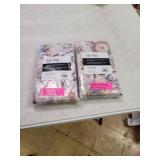 2-No. 918 Sarita Floral Print Sheer Rod Pocket Curtain Panel