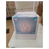 Eglo Carlton 1-Light Pastel Apricot Geometric Pendant with Metal Shade