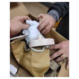 Eglo Carlton 1-Light Pastel Apricot Geometric Pendant with Metal Shade