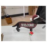 Glitzhome Wooden Christmas Double Sided Dachshund Porch Sign Decor