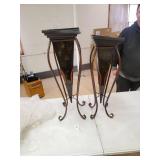 DecMode 30", 28" Brown Metal Rustic Planter, 2 - Pieces