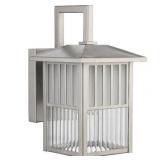 CHLOE Lighting FRISCO Transitional 1 Light Painted Nickel Outdoor Wall Sconce 11" Height