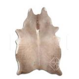 Cowhide Area Rugs NATURAL HAIR ON COWHIDE LIGHT CHAMPAGNE 2 - 3 M GRADE B