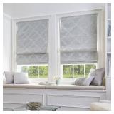 Curtainworks Damask Window Shade, 48" W x 64" L, Silver