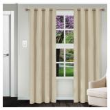 Superior Solid Textured Blackout Curtain, Set of 2, 52" x 96"