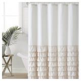 VCNY Melanie Ruffle Shower Curtain