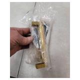 GlideRite 5-Pack 5-inch Center Solid Knurled Bar Pull Satin Gold