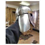 Handmade 6th Century Sutton Hoo Steel Replica Helmet (India)- Retail:$118.49