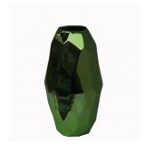 Privilege 84114 6.5 x 6.5 x 12 in. Ceramic Vase, Metallic Green - Small