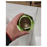 Privilege 84114 6.5 x 6.5 x 12 in. Ceramic Vase, Metallic Green - Small