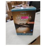 Euro Style Indoor/Outdoor Cast Aluminum LED Wall Lights, 2 Pack - Black Frame- Retail:$79.98