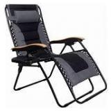 PHI VILLA Oversize XL Padded Zero Gravity Lounge Chair Wider Armrest Adjustable Recliner with Cup Holder, Support 350 LBS,- Retail:$126.49