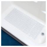 Anti-Slip Pebble Bath Mat, Clear 14x30